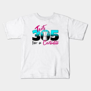 Text 305 (Miami) for a Cuban Cortadito Design Kids T-Shirt